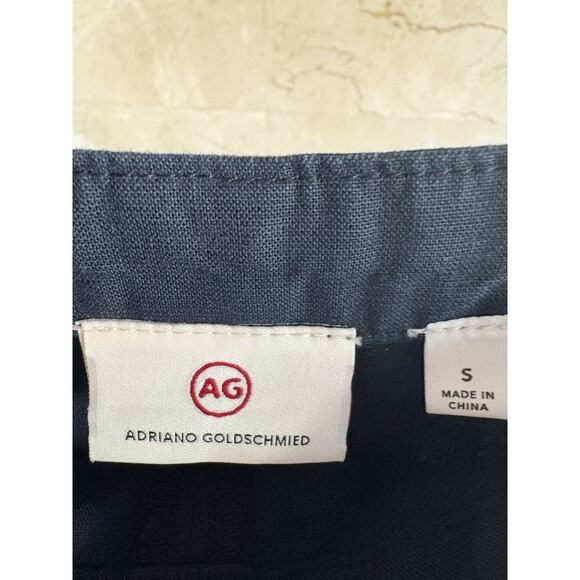 AG Adriano Goldschmied Darcy Navy Linen Jumpsuit - Small, Artsy Indie Minimalist - Picture 5 of 12